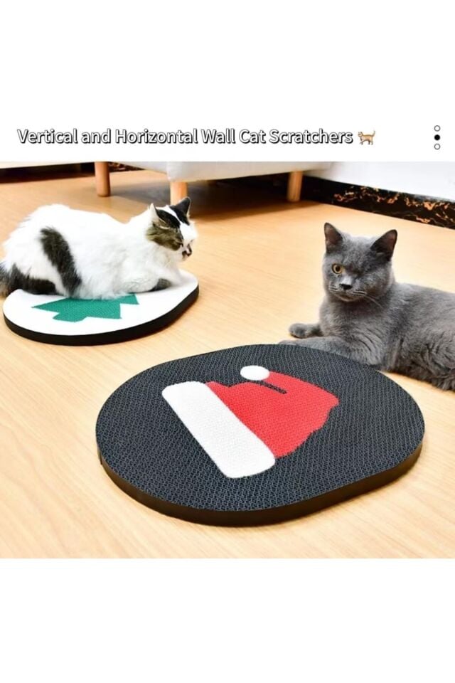 Desenli Kedi Tırmalama Tahtası – Yapışkanlı, Duvar / Kapı / Mobilya Uyumlu, Dayanıklı Karton