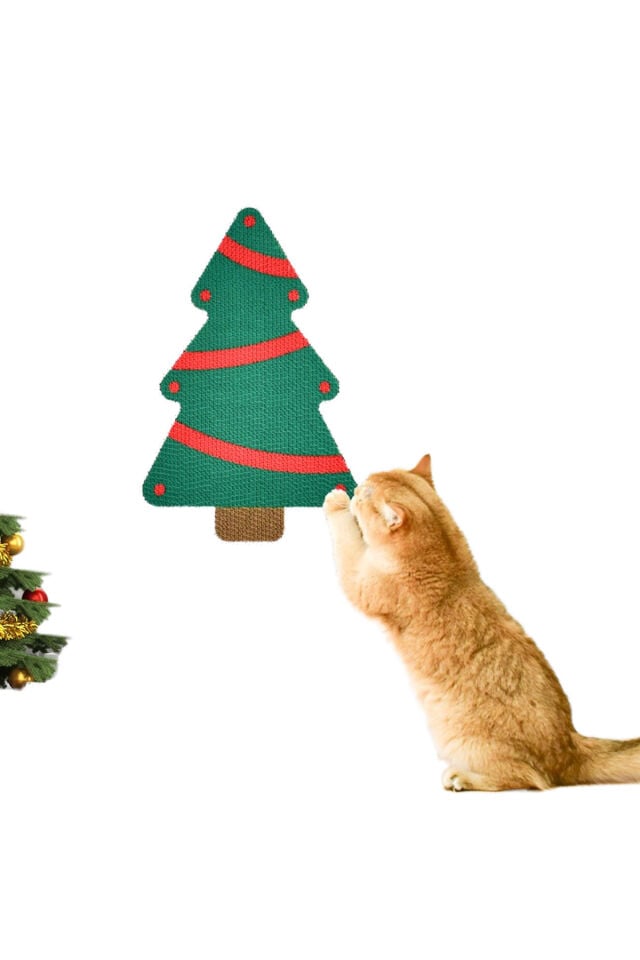 Desenli Kedi Tırmalama Tahtası – Yapışkanlı, Duvar / Kapı / Mobilya Uyumlu, Dayanıklı Karton